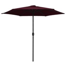 Berkfield Home Outdoor Parasol with Aluminium Pole 270x246 cm Bordeaux Red in Burgundy - thumbnail 1