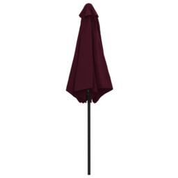 Berkfield Home Outdoor Parasol with Aluminium Pole 270x246 cm Bordeaux Red in Burgundy - thumbnail 4