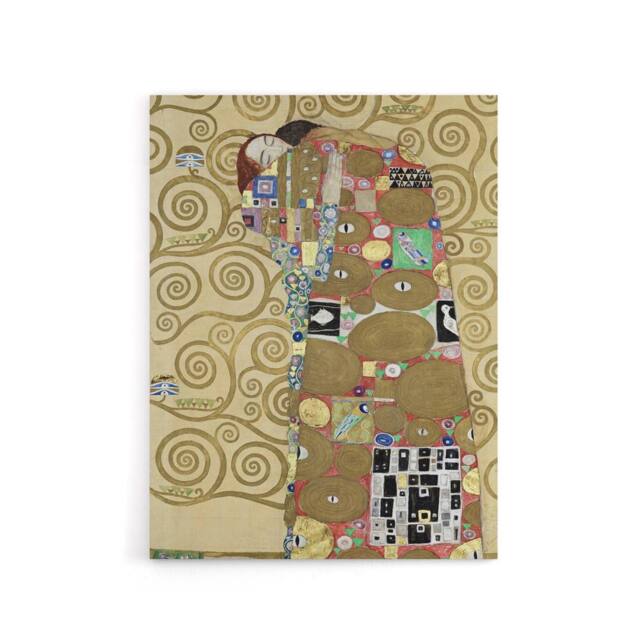 "Artery8 Fulfillment Lovers Embrace Painting Canvas Wall Art Print Klimt in Gold - Size: W18"" x H24""" - image 1