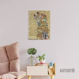 "Artery8 Fulfillment Lovers Embrace Painting Canvas Wall Art Print Klimt in Gold - Size: W18"" x H24""" - thumbnail 3