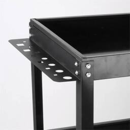 Nordara 3 Tier Tool Cart Heavy Duty Garage Trolley Workshop Storage in Black - Size: 10000mm x 520mm - thumbnail 6
