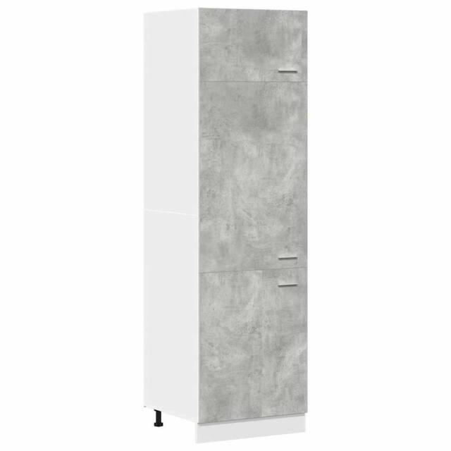 Berkfield Home Refrigerator Cabinet Lyon Concrete Grey 60x57x207 cm Engineered Wood - Size: 60 x 57 x 207 cm - image 1