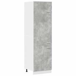 Berkfield Home Refrigerator Cabinet Lyon Concrete Grey 60x57x207 cm Engineered Wood - Size: 60 x 57 x 207 cm - thumbnail 1