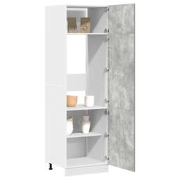 Berkfield Home Refrigerator Cabinet Lyon Concrete Grey 60x57x207 cm Engineered Wood - Size: 60 x 57 x 207 cm - thumbnail 2
