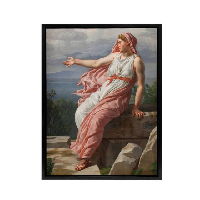 "Artery8 CW Eckersberg Alcyones Farewell to Her Husband Framed Canvas Art Print - Size: W12"" x H16""" - image 1