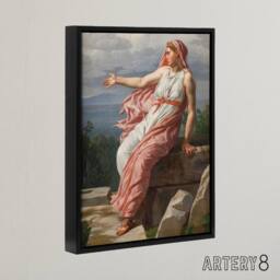 "Artery8 CW Eckersberg Alcyones Farewell to Her Husband Framed Canvas Art Print - Size: W12"" x H16""" - thumbnail 2
