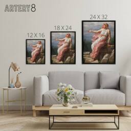 "Artery8 CW Eckersberg Alcyones Farewell to Her Husband Framed Canvas Art Print - Size: W12"" x H16""" - thumbnail 4