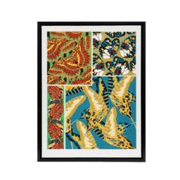 "Artery8 Vintage Butterflies Bright Pattern Framed Canvas Wall Art Print Seguy - Size: W12"" x H16""" - thumbnail 1