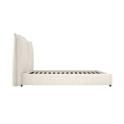 Wyld Haus Wexford Ivory Linen Upholstered Double Bed with Pillow Headboard 4ft6 - thumbnail 4