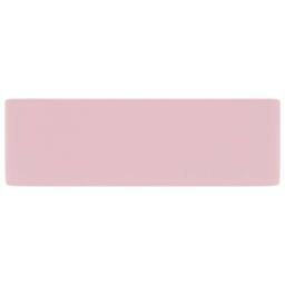 Berkfield Home Luxury Wash Basin Matt Pink 41x30x12 cm Ceramic - Size: 41 x 30 x 12 cm - thumbnail 4