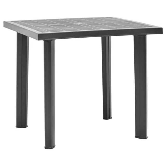 EONLION Large Black Square Garden Plastic Table Patio Deck Side Snack Outdoor Furniture - image 1