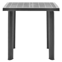 EONLION Large Black Square Garden Plastic Table Patio Deck Side Snack Outdoor Furniture - thumbnail 3