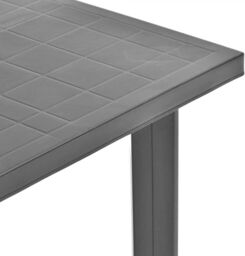 EONLION Large Black Square Garden Plastic Table Patio Deck Side Snack Outdoor Furniture - thumbnail 4