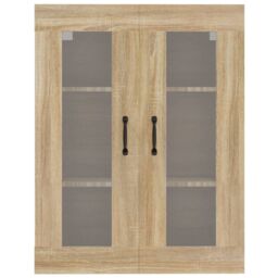 Berkfield Home Hanging Wall Cabinet Sonoma Oak 69.5x34x90 cm in Brown - thumbnail 3