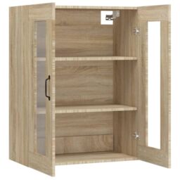 Berkfield Home Hanging Wall Cabinet Sonoma Oak 69.5x34x90 cm in Brown - thumbnail 5