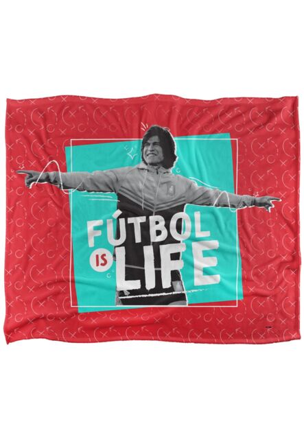 Warner Brothers Ted Lasso 152x127cm Football Silky Touch Super Soft Throw Blanket in White - Size: 152x127 cm - image 1