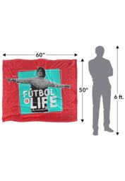 Warner Brothers Ted Lasso 152x127cm Football Silky Touch Super Soft Throw Blanket in White - Size: 152x127 cm - thumbnail 5