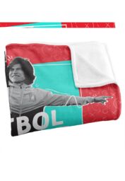 Warner Brothers Ted Lasso 152x127cm Football Silky Touch Super Soft Throw Blanket in White - Size: 152x127 cm - thumbnail 3