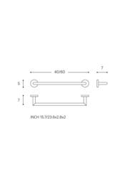 Cosmic Towel Rail, 40 cm, Chrome, Hidden fixings, Start Collection in Grey - thumbnail 5