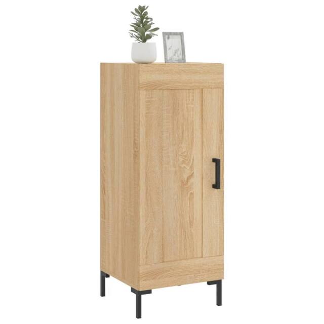 Berkfield Home Sideboard Sonoma Oak 34.5x34x90 cm Engineered Wood in Light Tan - image 1