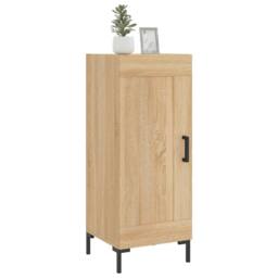 Berkfield Home Sideboard Sonoma Oak 34.5x34x90 cm Engineered Wood in Light Tan - thumbnail 1
