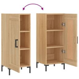 Berkfield Home Sideboard Sonoma Oak 34.5x34x90 cm Engineered Wood in Light Tan - thumbnail 9