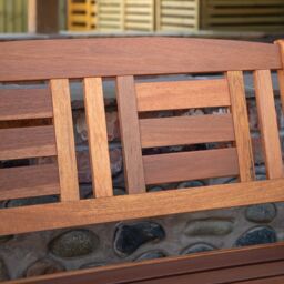 Samuel Alexander Hawkshead 2 Seater Outdoor Wooden Garden Patio Bench in Brown - thumbnail 4