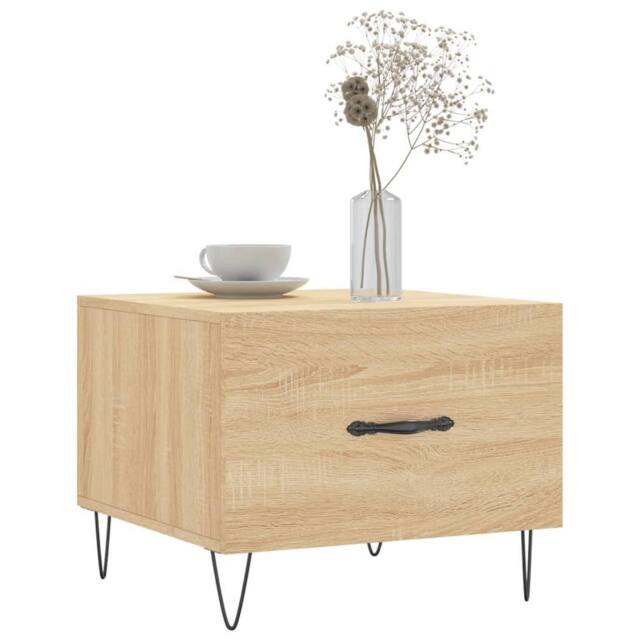 Berkfield Home Decorative Coffee Tables 2 pcs Sonoma Oak 50x50x40 cm Engineered Wood in Light Tan - Size: 50 x 50 x 40 cm - image 1