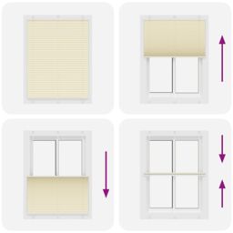 Berkfield Home Pleated Blind Cream 105x100 cm Fabric Width 104.4 cm Polyester - thumbnail 5