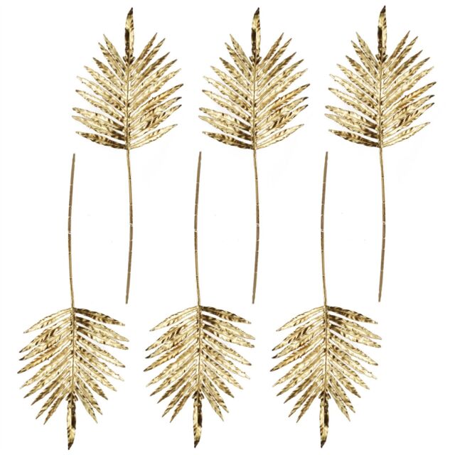 Leaf Pack of 6 x 95cm Gold Palm - Size: 6 x 95 cm - image 1