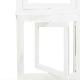 Berkfield Home Room Divider 3 Panels White Solid Wood Paulownia - thumbnail 7