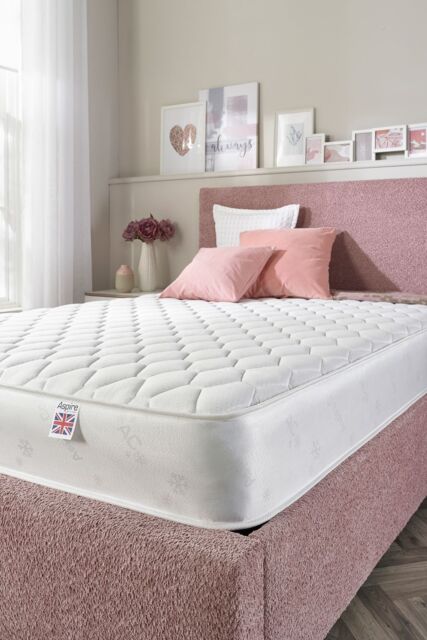 Aspire Quad Layer Natural Wool 900 Hybrid Mattress in White - Size: Small Single - image 1