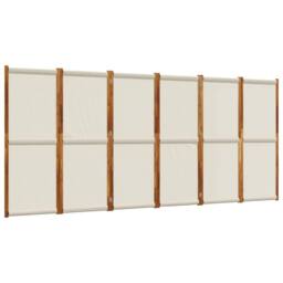 Berkfield Home 6-Panel Room Divider Light Grey 420x180 cm - thumbnail 2
