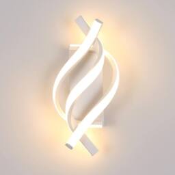 Goeco LED Wall Light 22W Bedroom Wall Lights for Living Room Hallway White - thumbnail 1