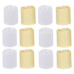 VFM e-Store Christmas Tealights Decoration 4.5cm x 3.5cm White X 12 - Size: 4.5 cm x 3.5 cm - thumbnail 1