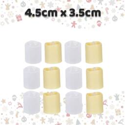 VFM e-Store Christmas Tealights Decoration 4.5cm x 3.5cm White X 12 - Size: 4.5 cm x 3.5 cm - thumbnail 2