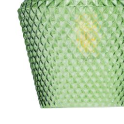 First Choice Lighting Porter - Green Textured Glass Easy Fit Pendant Shade - thumbnail 2