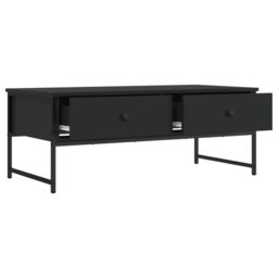 Berkfield Home Coffee Table Black 101x49x39.5 cm Engineered Wood - thumbnail 5