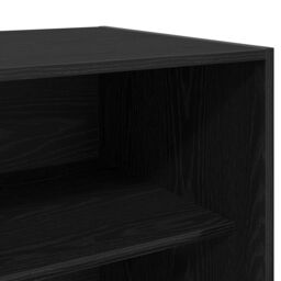 Berkfield Home Black Oak Wardrobe - 80x50x200 cm, Made of Engineered Wood - Size: 80 x 50 x 200 cm - thumbnail 8