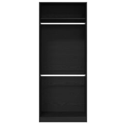 Berkfield Home Black Oak Wardrobe - 80x50x200 cm, Made of Engineered Wood - Size: 80 x 50 x 200 cm - thumbnail 6