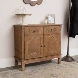 Melody Maison Large Wooden Sideboard Cupboard - Pays Du Bois Range in Brown - thumbnail 2