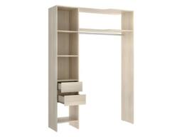 Vente-unique Extendable Corner Wardrobe - L 164 / 214 Cm - Oak & Grey - GONTRAN in Light Oak - thumbnail 7
