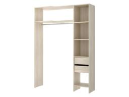 Vente-unique Extendable Corner Wardrobe - L 164 / 214 Cm - Oak & Grey - GONTRAN in Light Oak - thumbnail 6