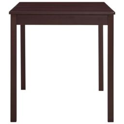 Berkfield Home Dining Table Dark Brown 140x70x73 cm Pinewood - Size: 140 x 70 x 73 cm - thumbnail 3