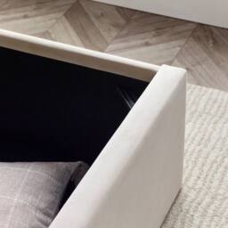Bedmaster Warwick Velvet Ottoman Bed in Light Stone - Size: King - thumbnail 6