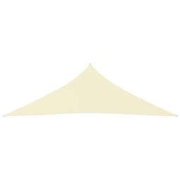 Berkfield Home Sunshade Sail Oxford Fabric Triangular 3.5x3.5x4.9 m Cream in Beige - thumbnail 2