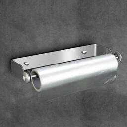 KORVIXA Stainless Steel Kitchen Towel Paper Roll Paper Holder in Silver - thumbnail 5