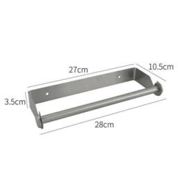 KORVIXA Stainless Steel Kitchen Towel Paper Roll Paper Holder in Silver - thumbnail 2