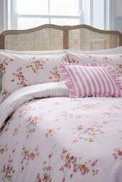 Helena Springfield 'Candy Stripe' Cotton Cushion in Pink - Size: 40 cm x 40 cm - thumbnail 3