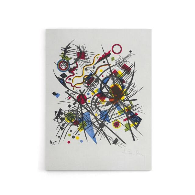 "Artery8 Abstract for Fourth Bauhaus Portfolio Kandinsky Canvas Wall Art Print in White - Size: W12"" x H16""" - image 1